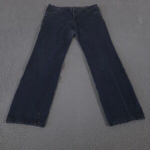 Liverpool Jeans Womens 16/33 Blue Sadie Straight Leg Dark Wash Stretch Preppy